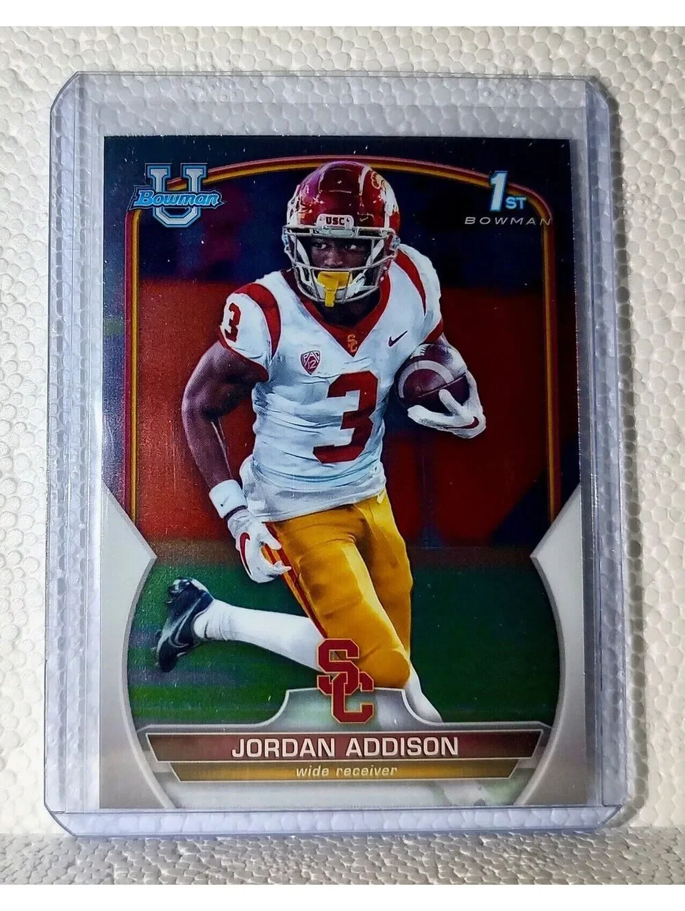 Jordan Addison 2022 Topps 1st Bowman U Football #36 Card USC